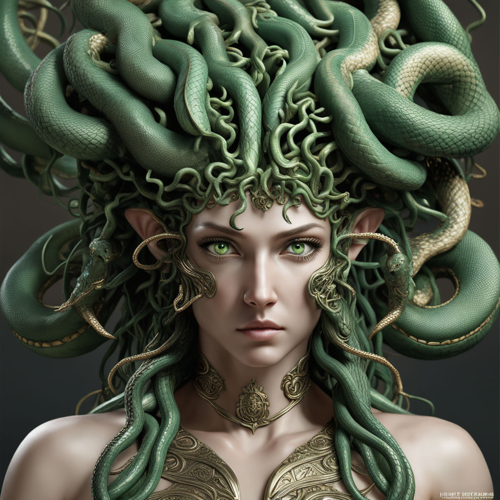 Medusa with snake hair - Playground