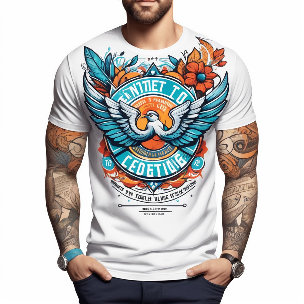 Create or print an awesome trendy watercolor t shirt design by