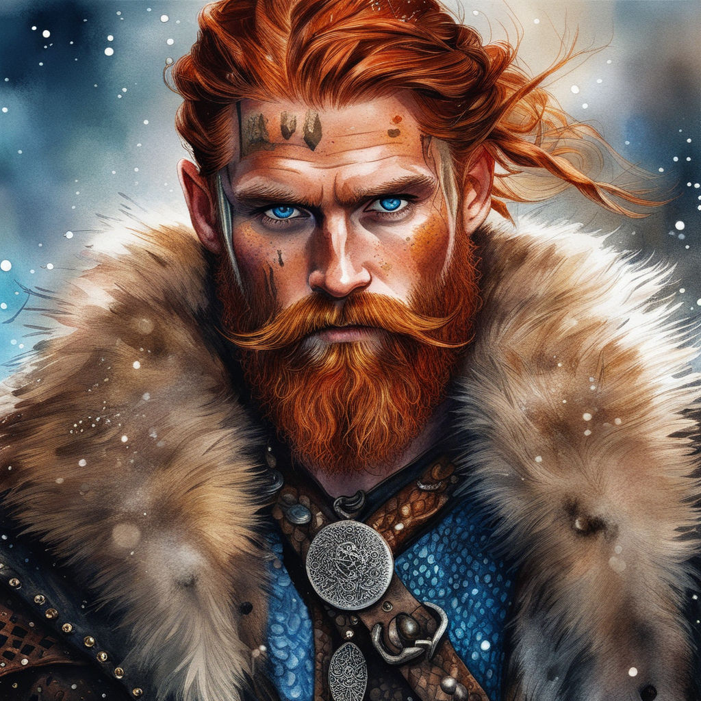 redhead viking art