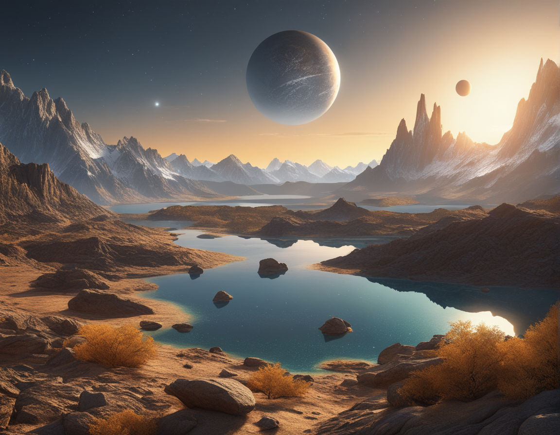 sci fi alien planets landscape