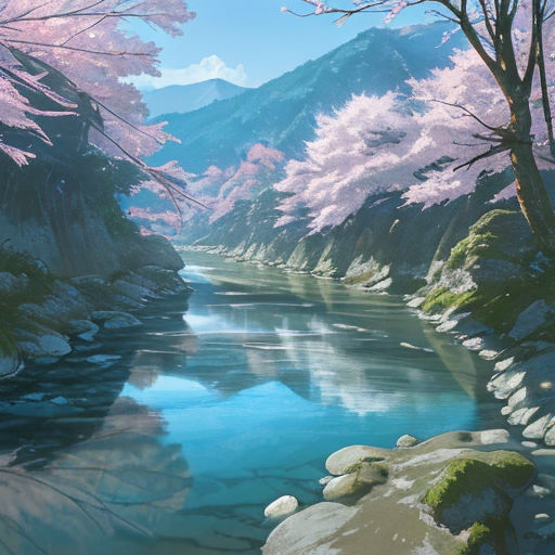 Download Enchanting Night Landscape in Anime-style Forest Scenery Wallpaper  | Wallpapers.com