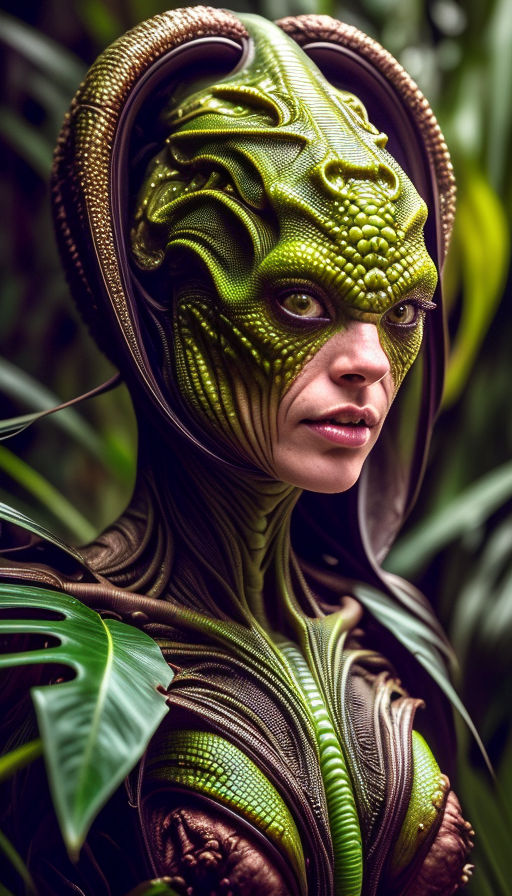 female alien green