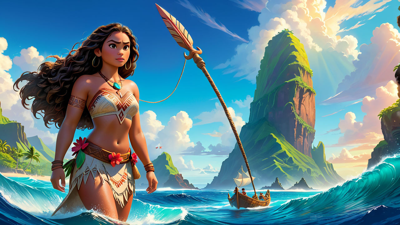 Moana - The Maona princess with the demigod Maui