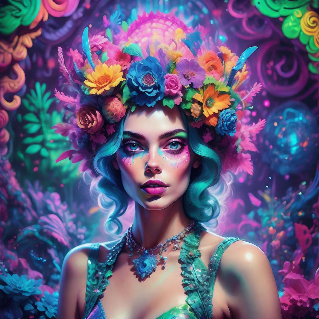 Illustration Psychedelic Mental Art - 5D Diamond Painting