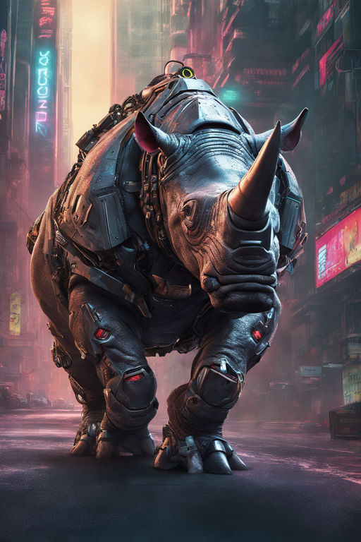 ArtStation - Rhino Rescue In Jungle Digital Art