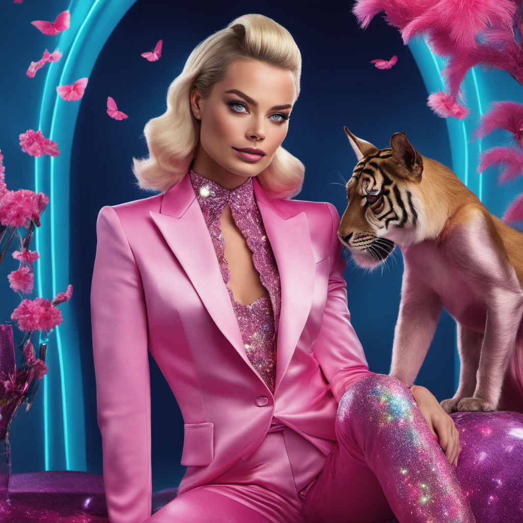 Ryan Gosling and Margot Robbie as Ken and Barbie Cushion – Canvas Art Rocks