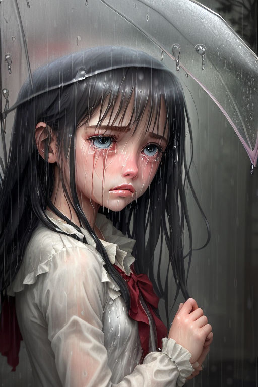 anime girls crying smiling