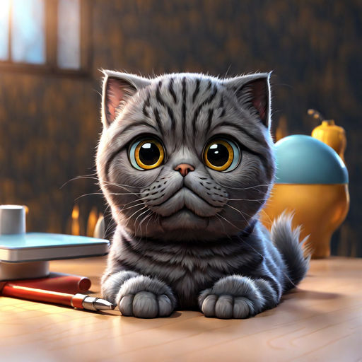 A Cute Angry Cat with Cute Hamster Graphic by neves.graphic777 · Creative  Fabrica