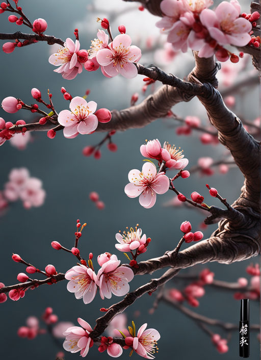 how to draw a realistic cherry blossom tree