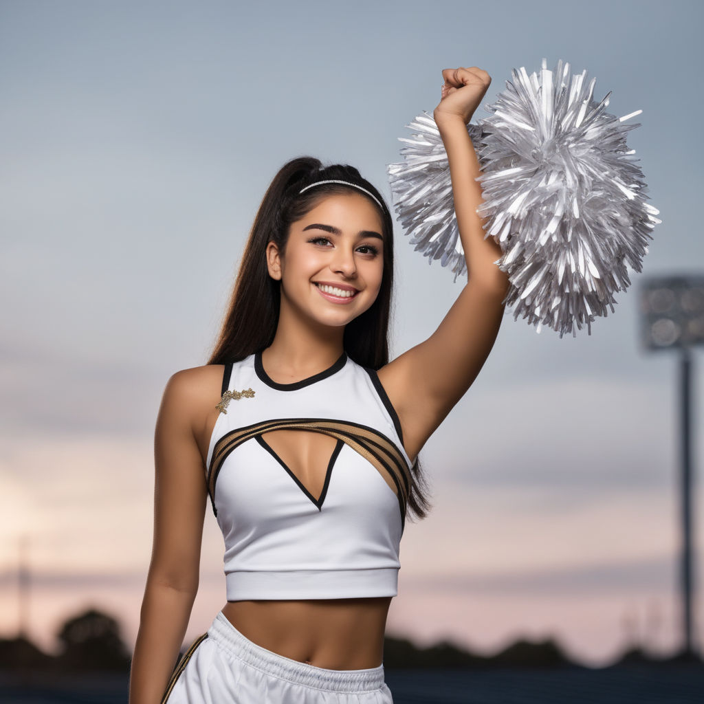 revealing cheerleader outfit - Playground AI