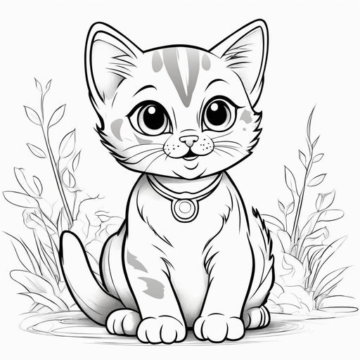 coloring pages of baby cats