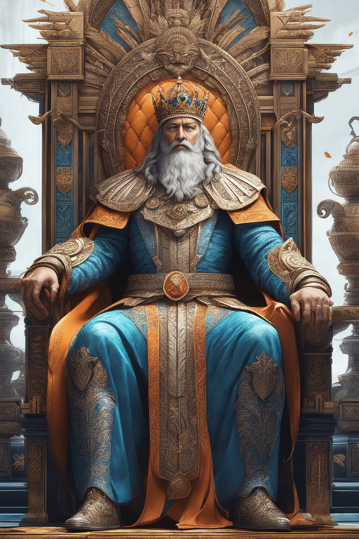 king on the throne, medieval, high fantasy, 8k, high resolution, 