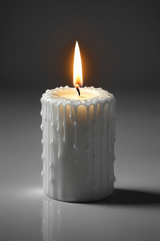 3d Rendering Of A Melting Wax Candle On A Blue Background. Free Image and  Photograph 198357561.