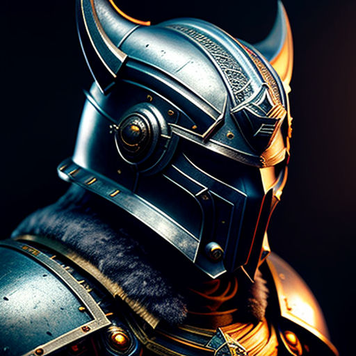 futuristic knight helmet