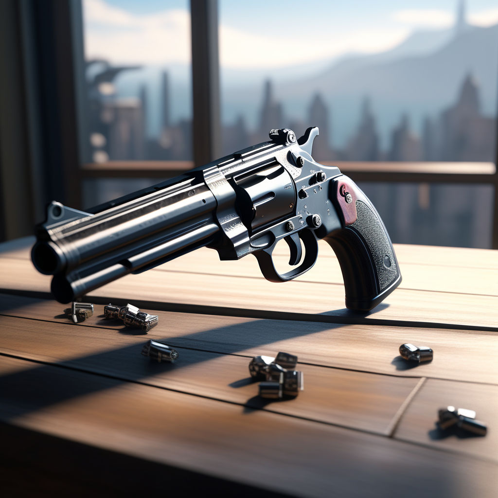 ArtStation - Big Iron 50 BMG single action revolver