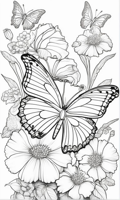 Flowers and Butterflies Stress Relief Coloring Book for Adults: An adult  coloring Flowers and Butterfly Coloring Book with Beautiful lilly's, roses,  daisies and many more floral coloring pages by Calm Minds
