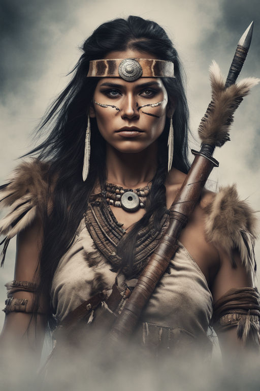 native american woman warrior art