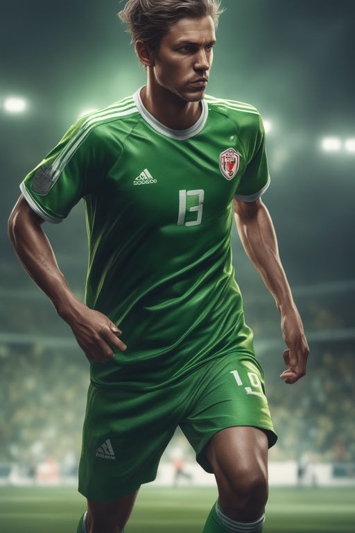 ArtStation - Mens Soccer Brown and Black Jersey Player-10