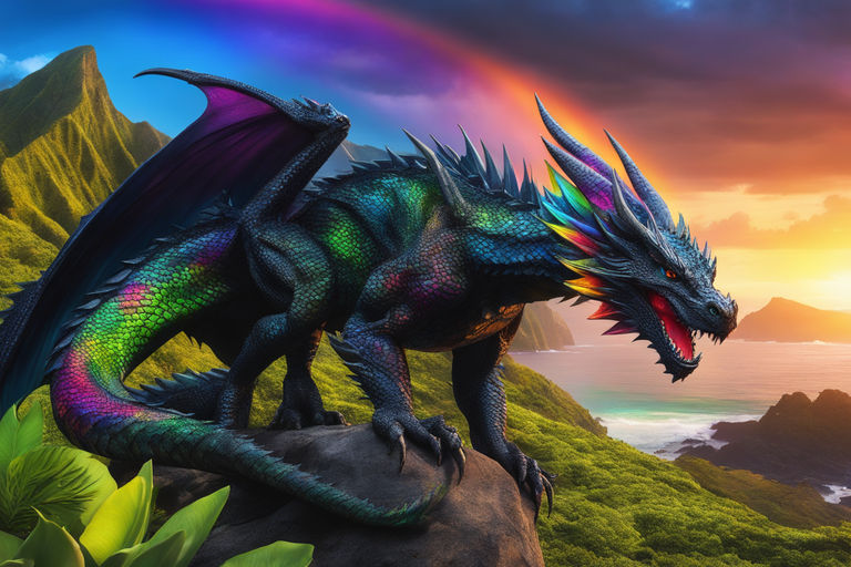 rainbow dark dragon wallpaper