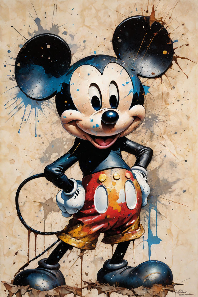 Mickey mouse with ((long beard)) and arabic dress - Playground