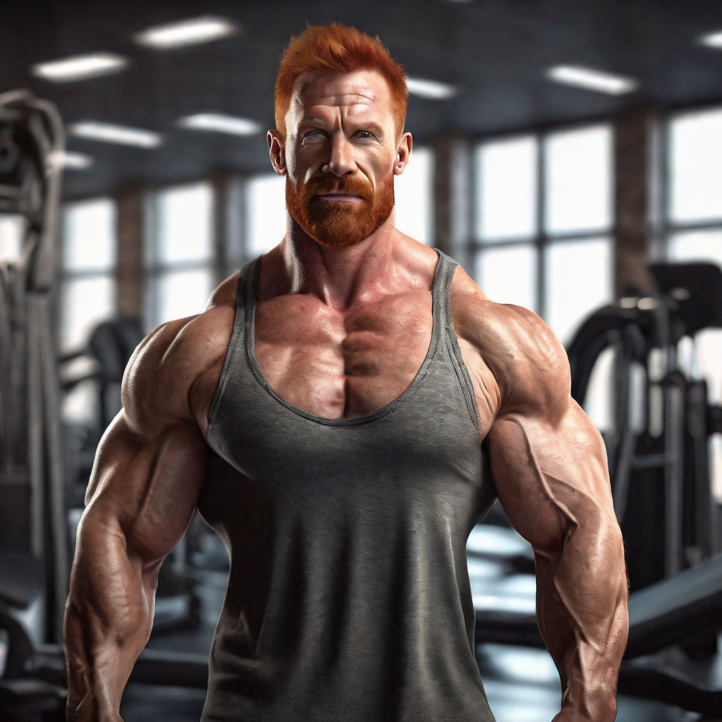 3D model Gym Bro - Giga Chad- Muscular man fitness crossfit VR