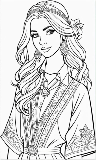 female artist coloring pages