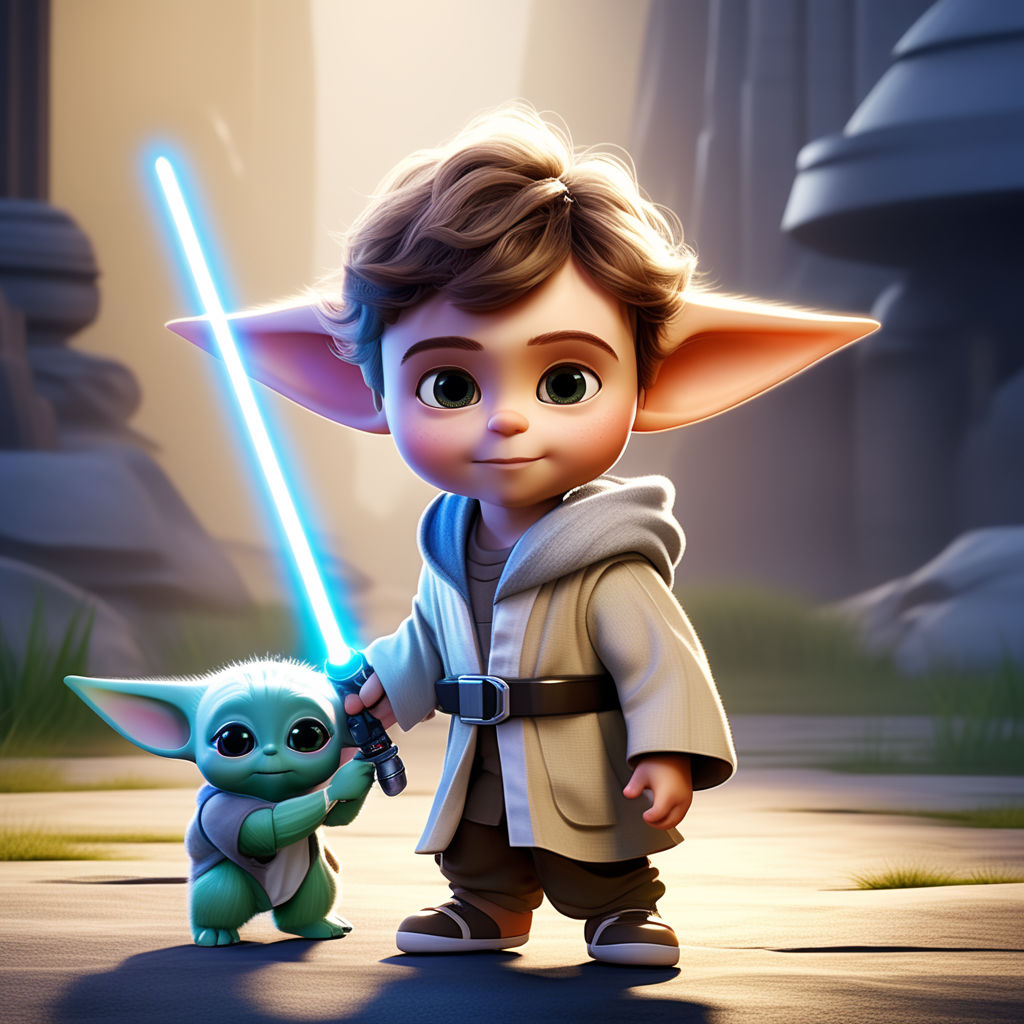 Why does yoda have blue saber in this picture??