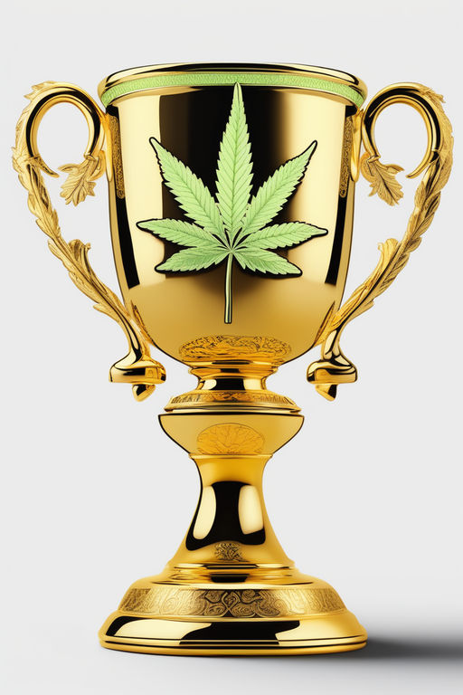 Logo of cannabis with gold - Playground