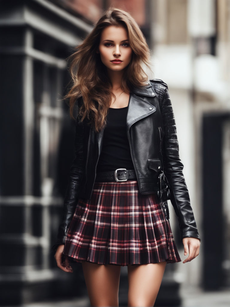Chic Black Skirt - Plaid Skirt - Flannel Skirt - Black Mini Skirt
