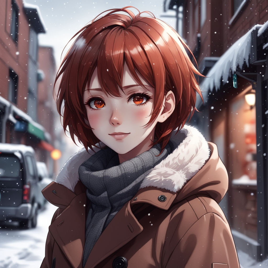 Female Anime Characters in Winter Wears by @artfinity007 Visit