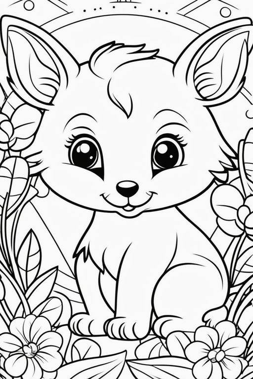 cute baby animal coloring pages printable