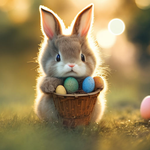 easter bunny with easter egg\