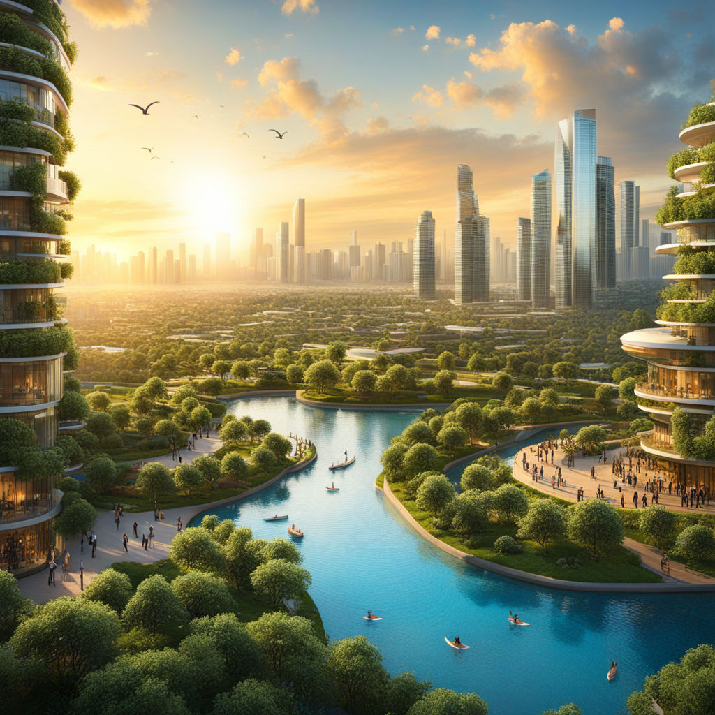 polluted future city