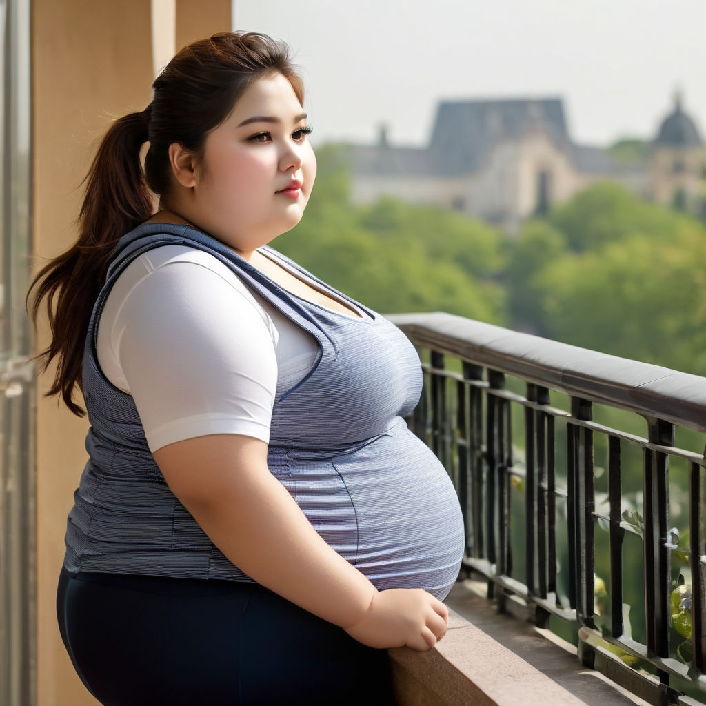 fat woman with flabby belly - Playground