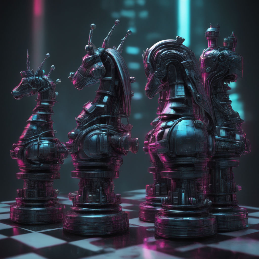 cyber punk chess pieces.. - Playground