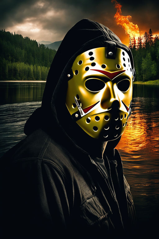 Custom designed aithentic louis vuitton jason mask and machette