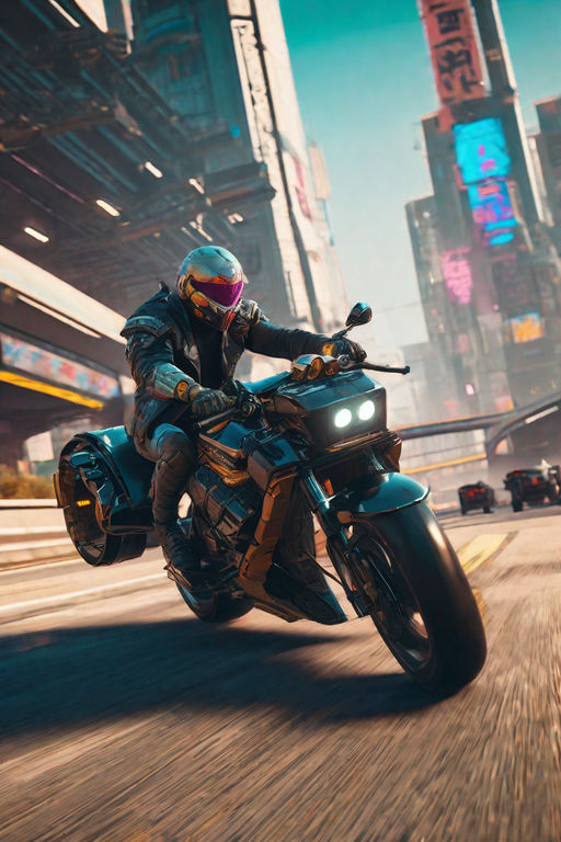 Cyberpunk Girl With Ducati 4K HD Vaporwave Wallpapers