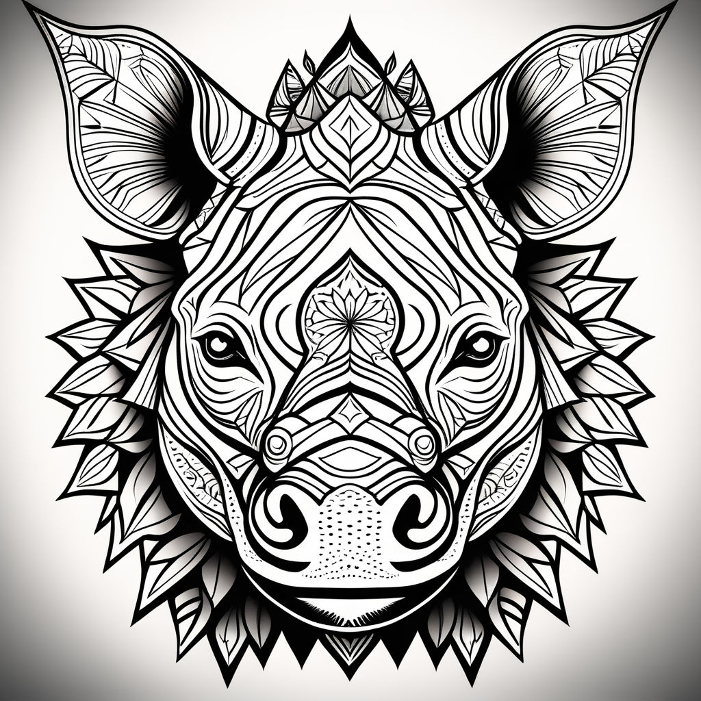 Rhinoceros and Asian Temple Tattoo ~ z Tattoo Geek - Ideas for best tattoos