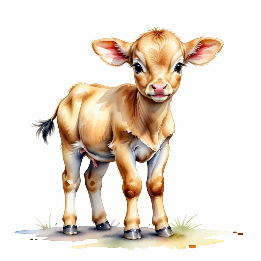 Beef Vector Cow Indian Clip Royalty Free Download - Cow And Calf Sketch, HD  Png Download - kindpng