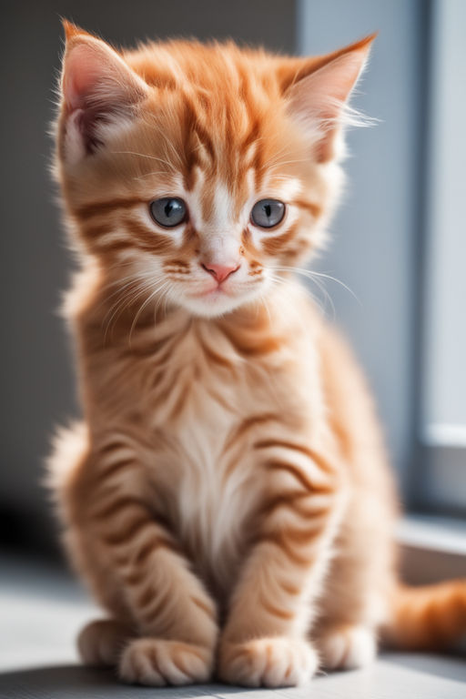 fluffy orange munchkin cat