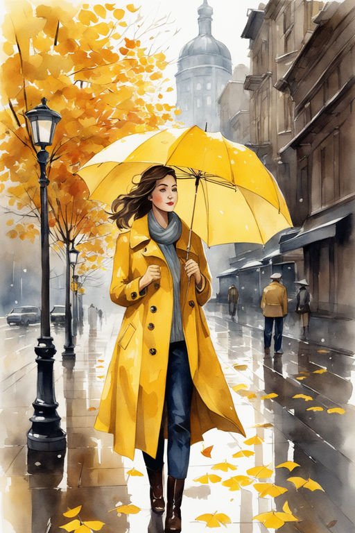 pencil art illustration of a lady in a yellow scarf - Playground