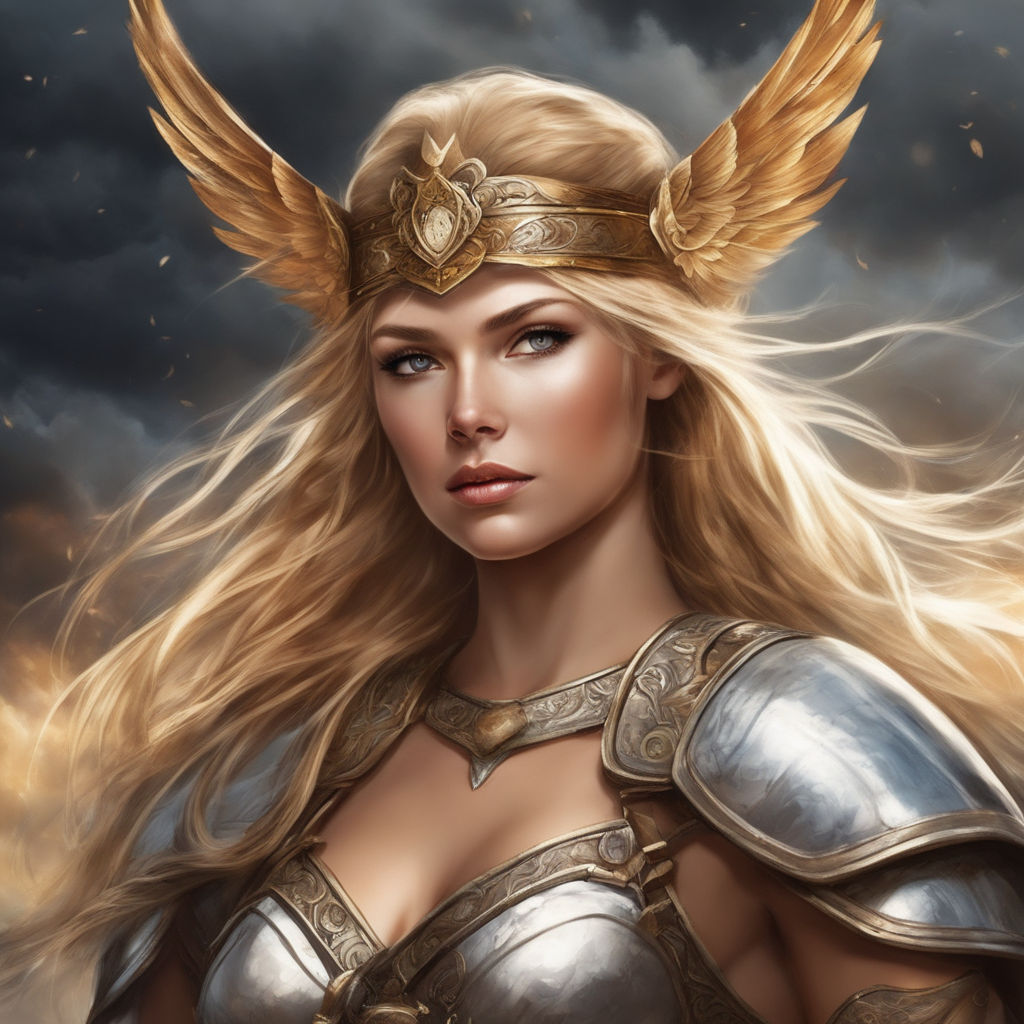 gorgeous Valkyrie, Norse Mythology, cinematic light