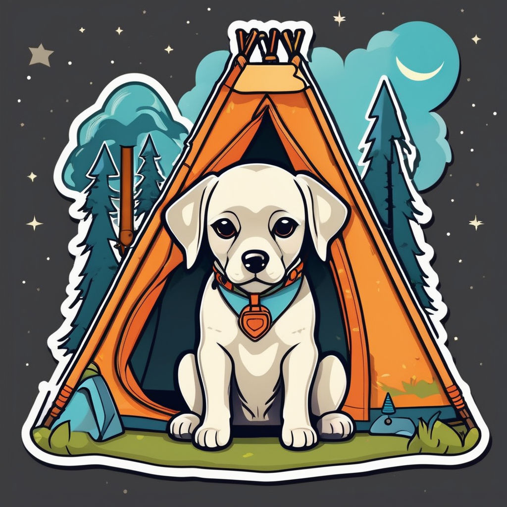 Logo Sticker - Camping With Dogs