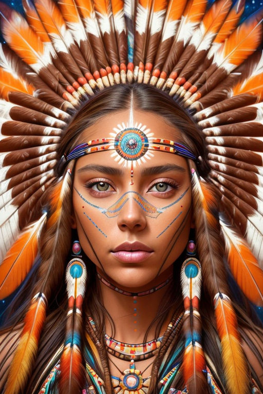 native american faces art