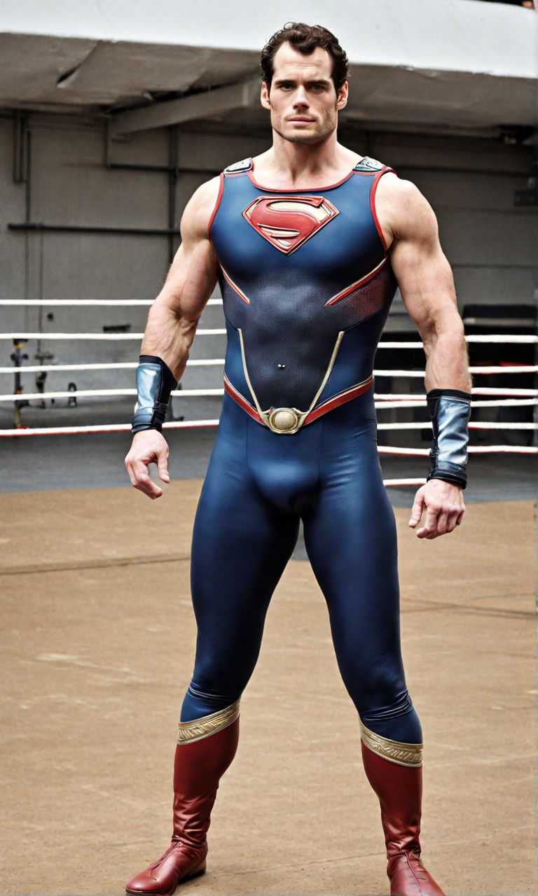 A male superhero in a spandex leotard - Playground