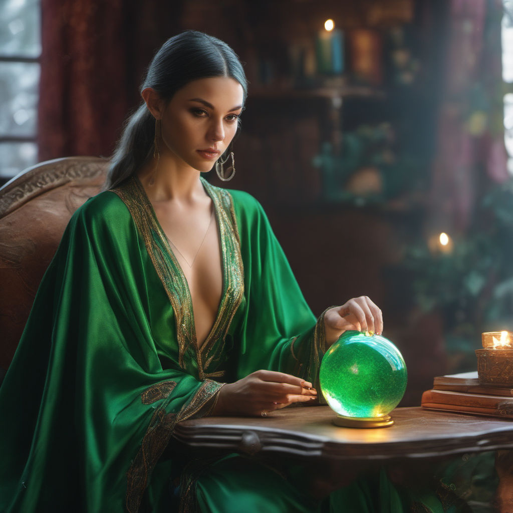 merlin morgana green dress