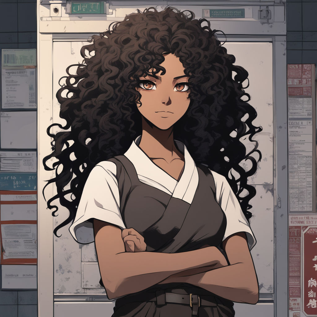 manga girl curly hairstyles