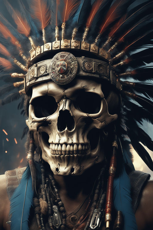 native american skull wallpaper