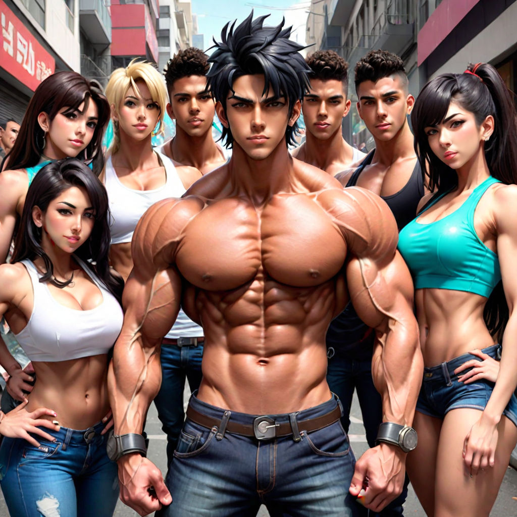 Muscular Anime Boy | Poster