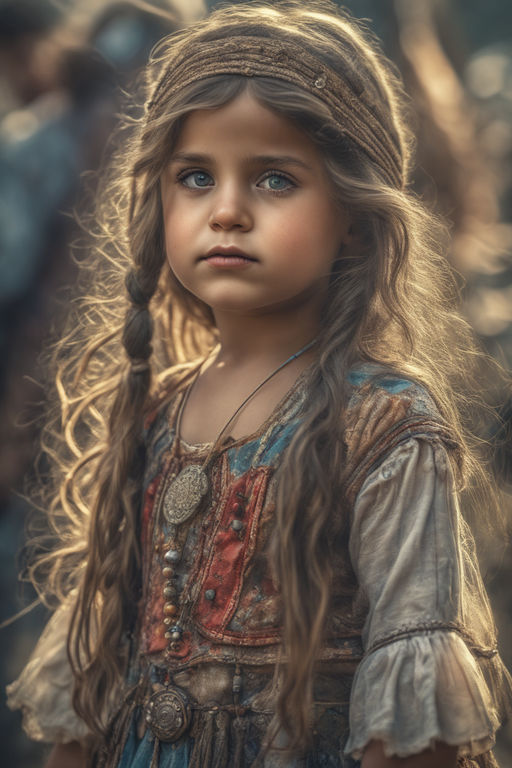 little girl with green eyes